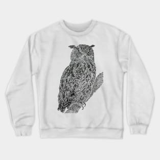 Dotwork Owl Art Print Crewneck Sweatshirt